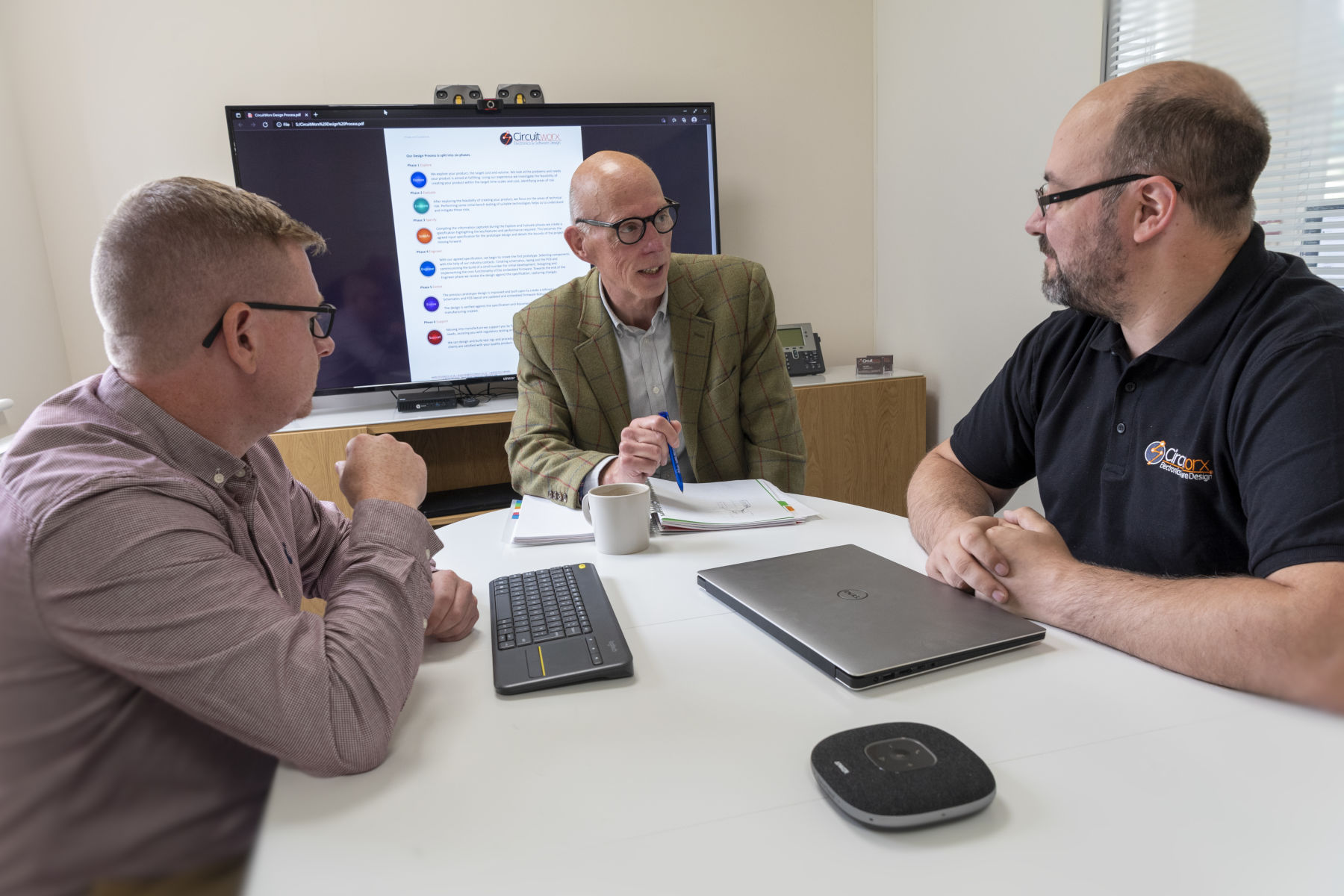 CircuitWorx Directors in meeting room discussing project details